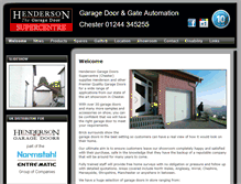 Tablet Screenshot of henderson-garage-door-centre.co.uk